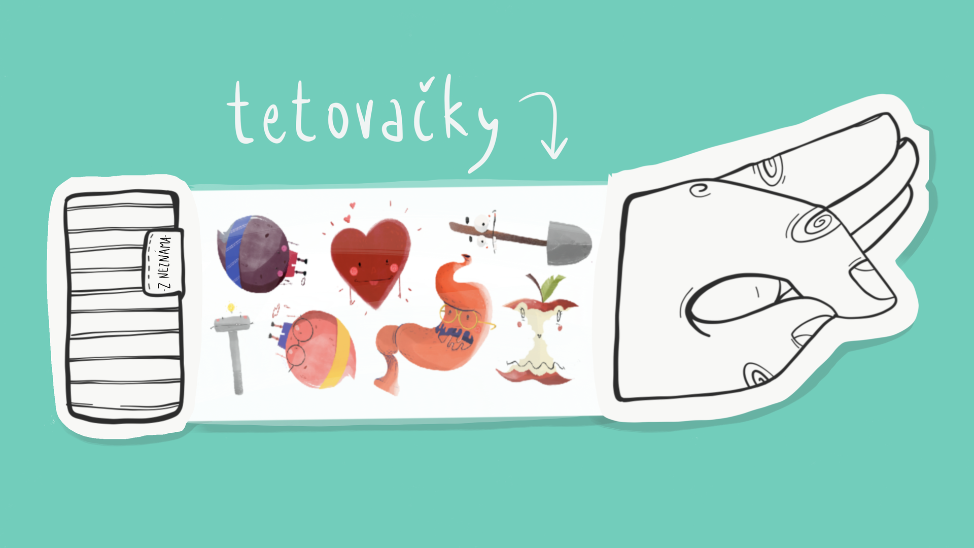 Veselá tetování lidského těla